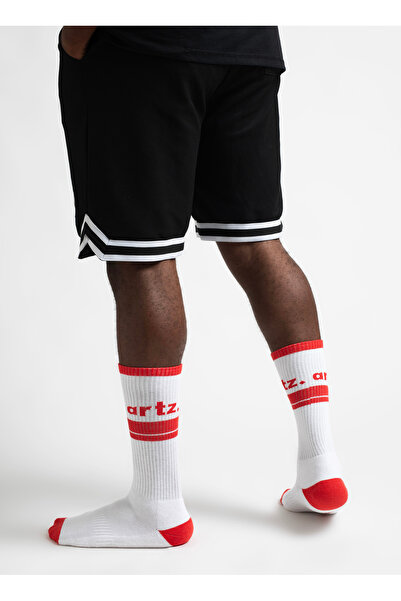 Arteziahn Retro Red Beyaz Kırmızı Unisex Spor & Lifestyle Havlu Taban Çorap