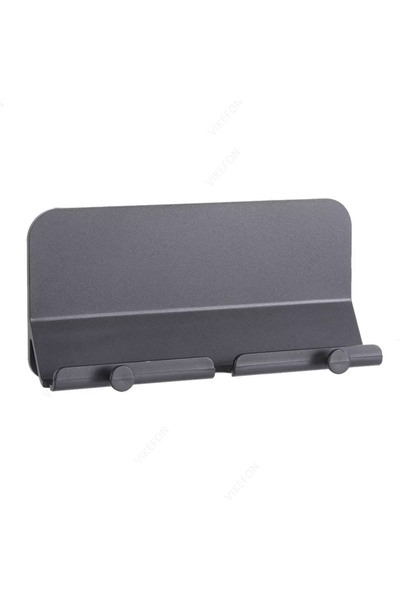 Vikefon حامل هاتف محمول 2 في 1 معلق وخطاف مزدوج مثبت على الحائط مع فتحة شاحن لجميع الهواتف الذكية.