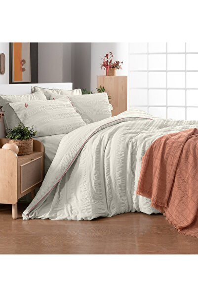 Sarev Beyaz Nevresim Takımı MD CMFRT LEON NT ÇK 2Y D, BEYAZ