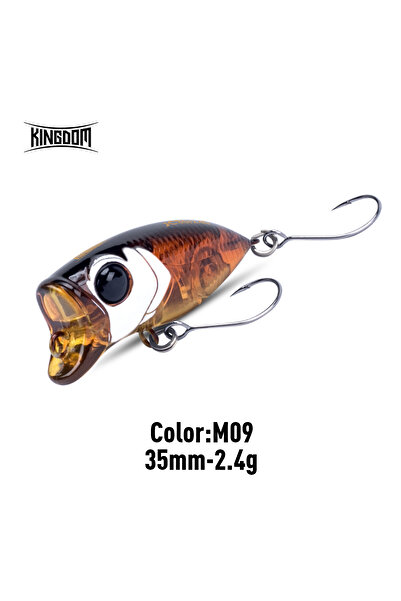 Choice طعم صيد سمك صغير عائم من كينغدوم، 35 مم، 3532-2.4 غرام-M09، طعم صلب سط...