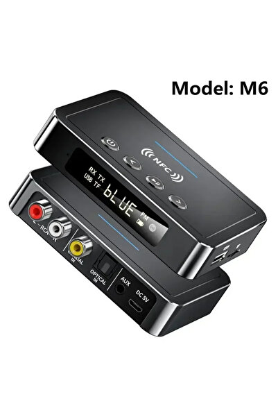 Vikefon M6 Wireless Audio Adapter Bluetooth 5.0 Receiver Transmitter FM Stereo AUX 3.5mm Jack RCA Optical Ha