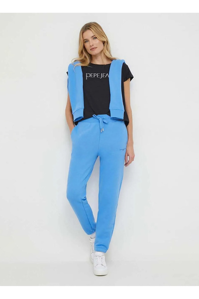 Pepe Jeans Bisiklet Yaka Baskılı Siyah Kadın T-Shirt PL505751