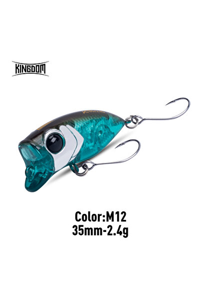 Choice طعم صيد سمك صغير عائم من كينغدوم، 35 مم، 3532-2.4 غرام-M12، طعم صلب سط...