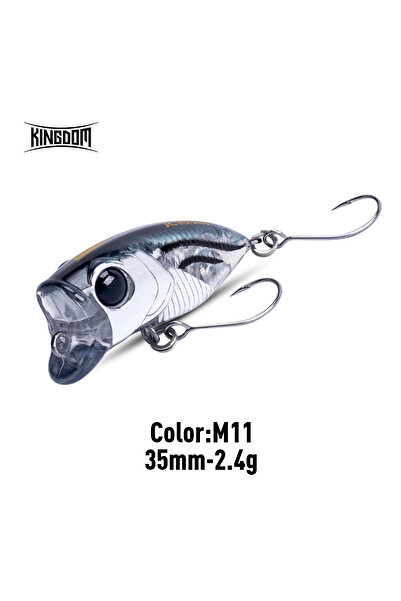 Choice طعم صيد سمك صغير عائم من كينغدوم، 35 مم، 3532-2.4 غرام-M11، طعم صلب سط...