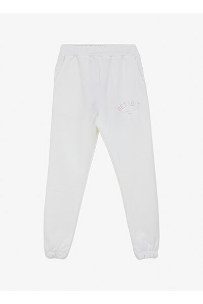 Jeep Ekru Kız Çocuk Düz Sweatpant J4WG-EA7554 Beden: 5-6 Yaş