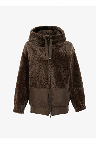 Fabrika Kapüşonlu Geniş Fit Çift Taraflı Haki Kadın Mont F4WL-MNT0743