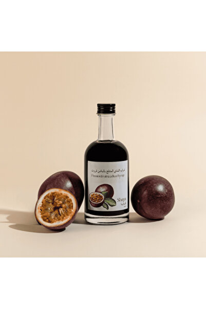 SHAYA مركز شراب الشاي المثلج بنكهة فاكهة العاطفة، 330 مل، مستخلص شاي طبيعي مع فاكهة العاطفة الغريبة