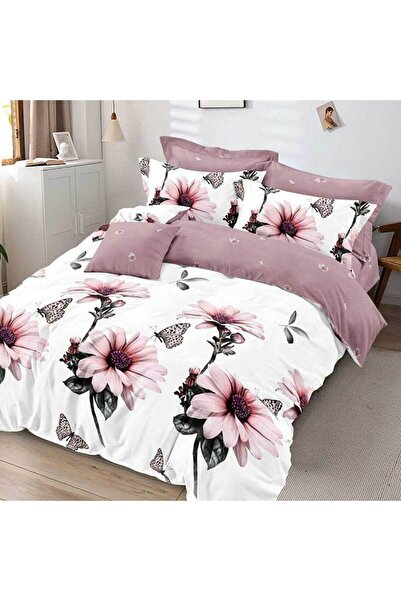 Patul Lenjerie Bubmac Finet, Pucioasa, Pat Dublu, 2 Persoane, 6 Piese - Model Flori