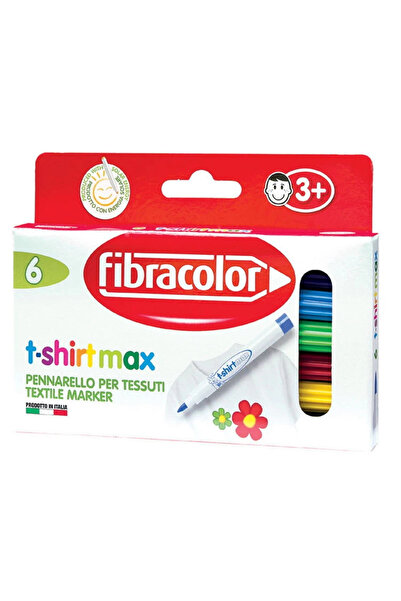 supertrend T-shirtmax Kalıcı Tekstil Kumaş Boyama Kalemi Seti 6 Renk