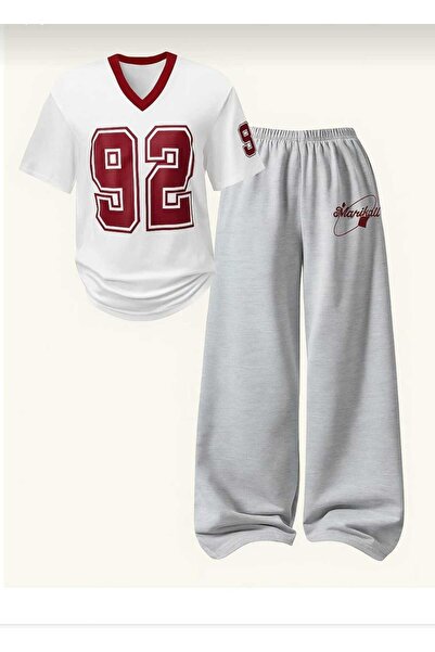 MODA 92 Štampano 100% pamuk Dete Set gornjeg i donjeg dela