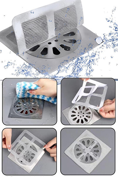 TechnoStation 10 Adet Kendinden Yapışkanlı Banyo Gider Filesi Yeni Nesil Lava...