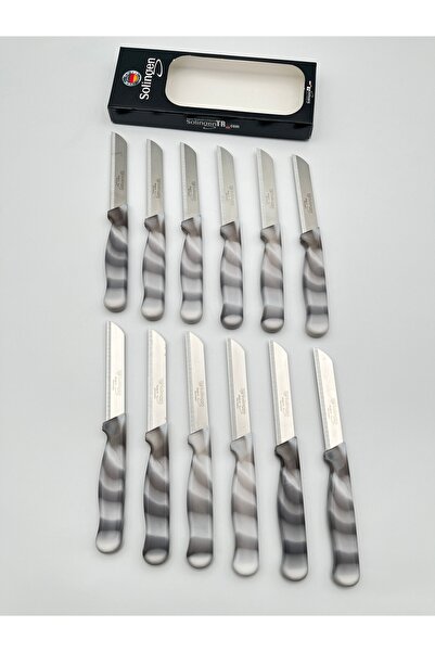 Solingen Orijinal Klever Mermer 12 Adet Meyve Bıçağı Gri
