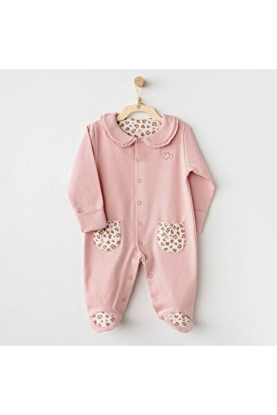andywawa Ac26240 Little Leopard Pink Jumpsuit
