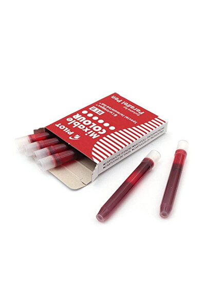 Pilot قلم سوبر تريند المتوازي الأصلي بالخرطوشة الحمراء 6 قطع