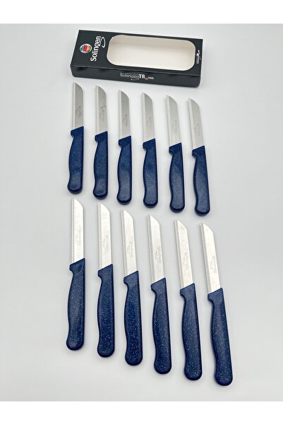 Solingen Orijinal Klever Simli 12 Adet Meyve Bıçağı Lacivert