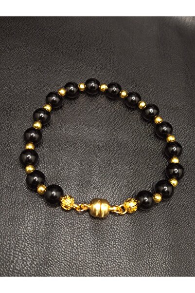 Han Ticarethane Özel Tasarım Mıknatıslı Doğal Taş Oniks Bileklik Tesbih