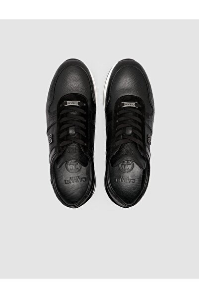 Cabani 100% Genuine Leather Black Men's Sneakers