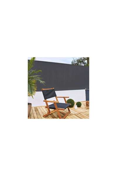 Mercaton Paravan pentru balcon, terasa, gard PVC, gri, 1300 g/m2, UV, 3×1.5 m