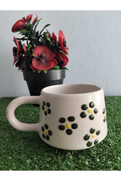 Home Coffee Cup'Green Daisy'
