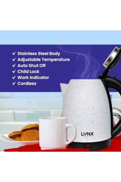 Linex Electric Kettle Stainless Steel, 1.8L, 1500W