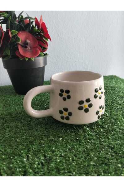 Home Coffee Cup'Green Daisy'