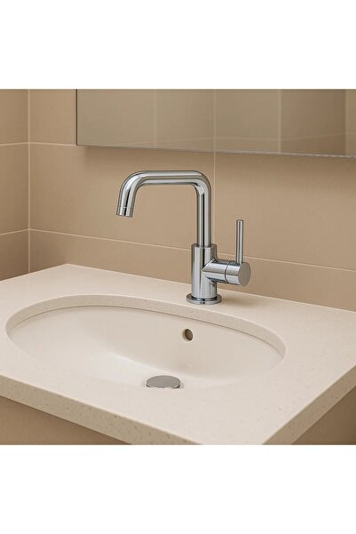 Sardıcı Lavabo Bataryası 5 yıl Garantili Çift Su Girişli 360 Derece Dönen Boru