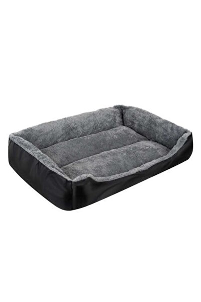 KESNUP Pat dreptunghiular moale pentru câini sau pisici, 60 x 45 cm, Gri închis / Negru