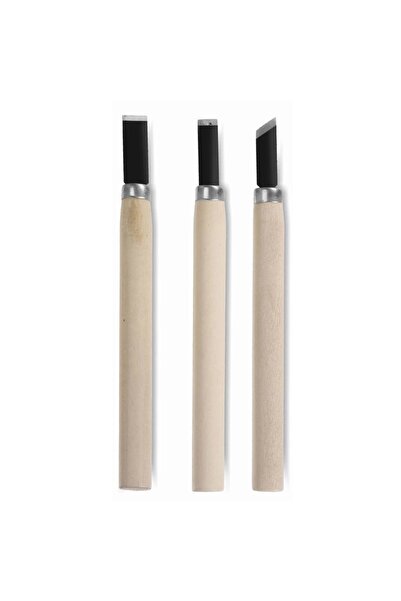 Genel Markalar Ahşap ve Seramik Oyma Seti 3'lü