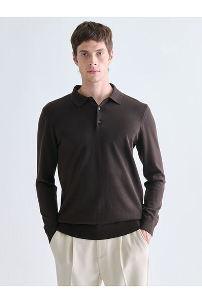 LC Waikiki Ανδρικό πλεκτό πουλόβερ με λαιμόκοψη Polo New Season