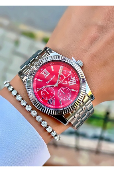 Ferrucci Kadın Kol Saati Orjinal Saat Çelik Kordon Su Geçirmez Bileklik Hediyeli Gümüş Saat