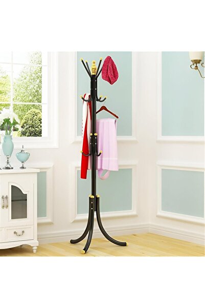 Hope حامل - رف أنيق للملابس مزود بـ 16 خطافًا وقاعدة متينة من الفولاذ المقاوم...