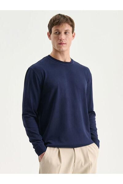 LC Waikiki Navy Blue Crew Neck Men's Knitwear Sweater
