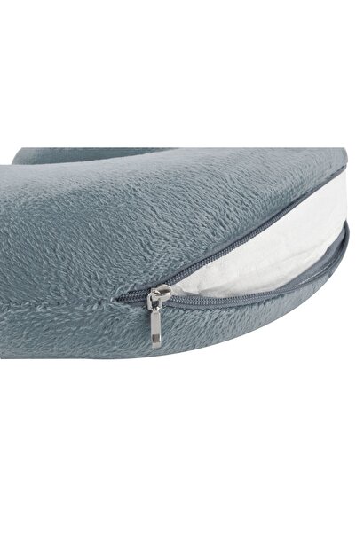 zola Travel neck pillow, Zola®, memory foam, removable cover, grey, 28.5x8.5x28 cm