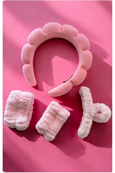 KANİNCHEN Set de brățări pentru prosop absorbant de apă, culoare roz, pentru ...