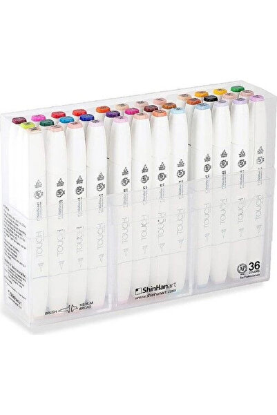 Genel Markalar Touch Twin Brush Marker Fırça Uçlu Marker Seti 36 Renk