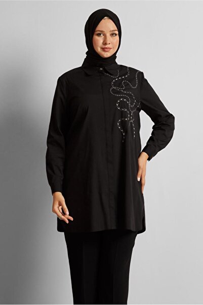 Alvina Embroidered Large Size Tunic 20760