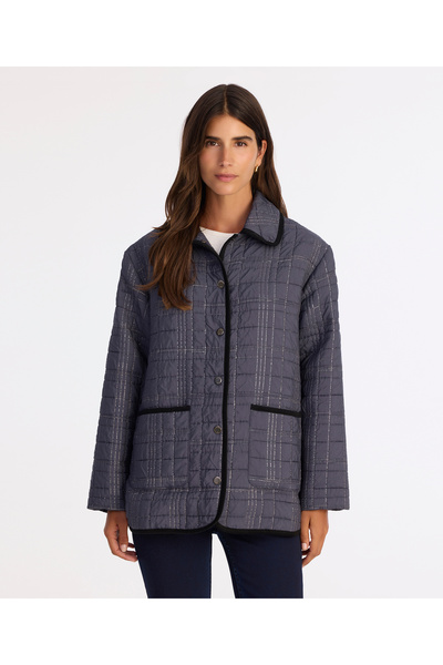 Yargıcı Geniş Ceket Yaka Uzun Kol Mont