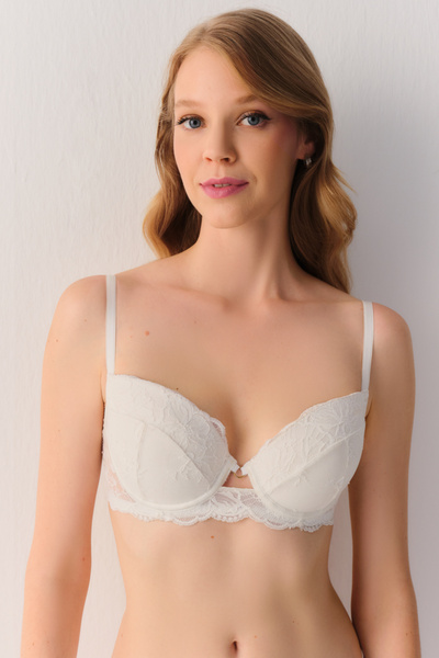 SUWEN Honey Dantelli Yarı Destekli Balenli Sütyen