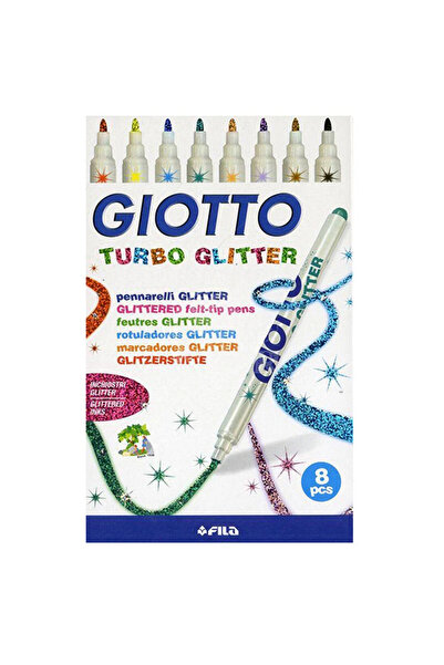 supertrend Turbo Glitter - Simli Keçeli Kalem 8 Renk