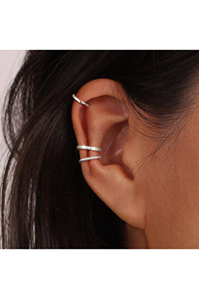Choice B 3Pcs/Set Clips Earring for Women Personalized Minimalist Earrings for No Ear Holes Ear Cuff Fake .