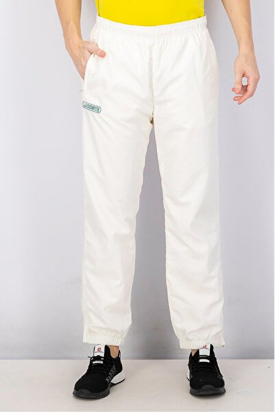 Lacoste Men Regular Fit Embroidered Logo Water Repellent Track Pants, White