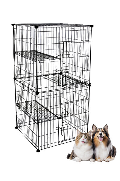 KidLe قفص قطط، حظائر قطط معدنية، حظيرة لعب لقطط أو قطتين، أرنب