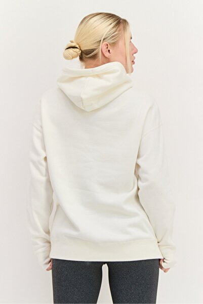 Puma Women Relaxed Fit Embroidered Outdoor Sweatshirts, Off White