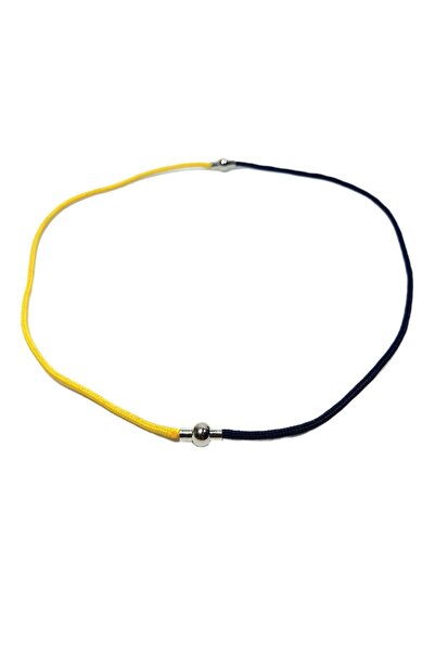 Janti Jtaw25Kly1601 Ip Magnetic Design Yellow Navy Blue Guaranteed Necklace w...