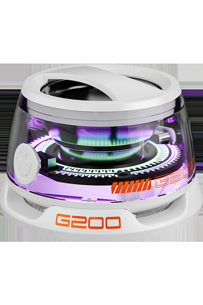 Vikefon مكبر صوت بلوتوث أبيض مع إضاءة متعددة الألوان RGB وحامل هاتف مغناطيسي ...