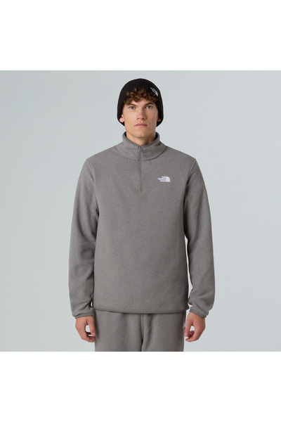 THE NORTH FACE M Glacıer Fleece 1/4 Zip Jacket Men's Gray Fleece Nf0A8D0Qcqi1