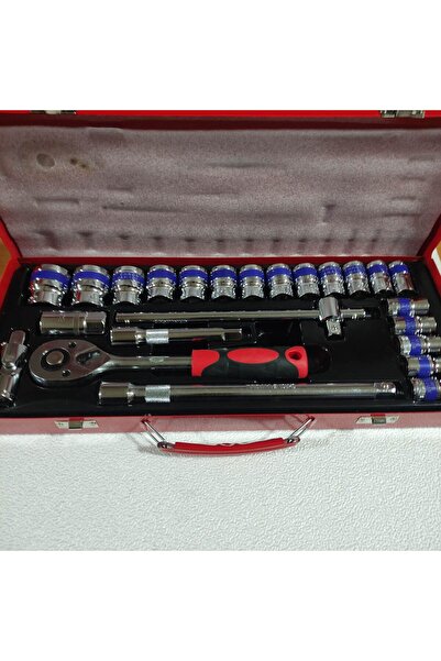 Solid 24 PARÇA LOKMA ANAHTAR SETİ 1/2 METAL ÇANTALI VANADIUM ÇELİK
