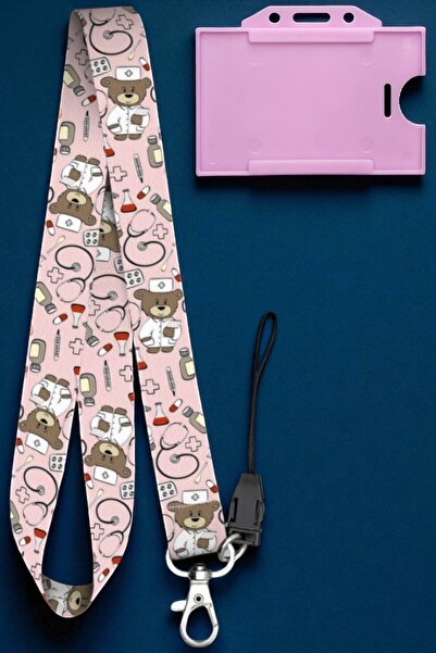 MİLLENEX Sağlıkçı Doktor Hemşire Paramedik Boyun Askı İpi Yatay yaka kartlık-...