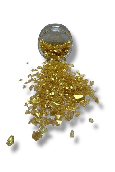 stonechem Epoksi Çalışmalarınız İçin Parlak Cam Kırıkları 4-8mm ALTIN 100gr