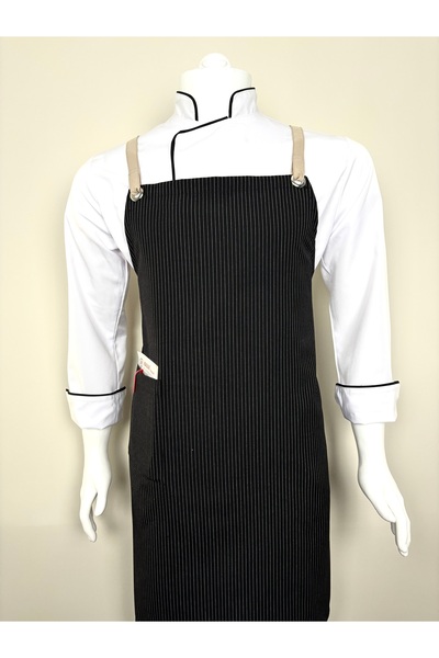 ADALILAR İŞ ELBİSELERİ Hanging Neck Kitchen Apron Master Chef Barista Cafe Re...